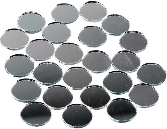 willekeurig Maak plaats kleding Spiegel mozaiek tegels, d: 18 mm, ronde, 400 stuks | bol.com