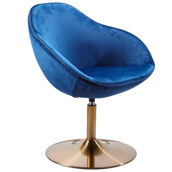 Chaise | Fauteuil pivotant | Fauteuil | Velours | Bleu