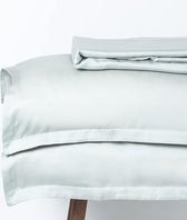 Coco & Cici - Tencel dekbedovertrek - tweepersoons - 200 x 200 - grijsgroen - zacht, luxe en duurzaam beddengoed