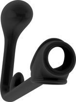 Sono – Butt Plug met Penis Ring en Perineum Stimulatie voor Extatische Sferen - Zwart