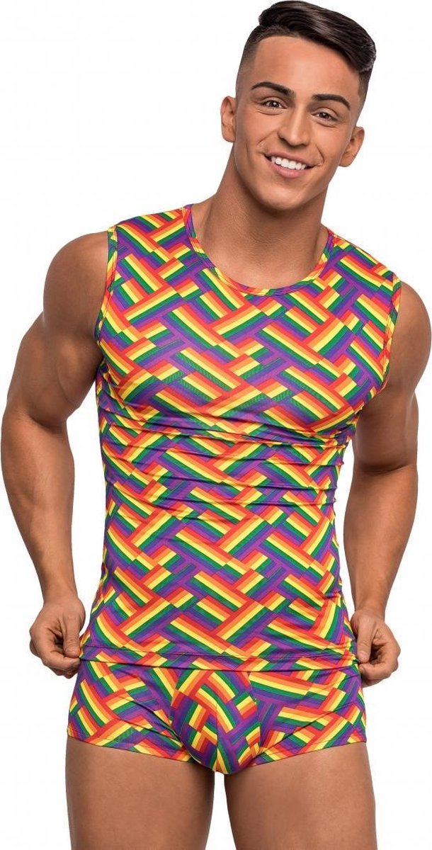 Male Power Fitness Tank - S multicolor XL