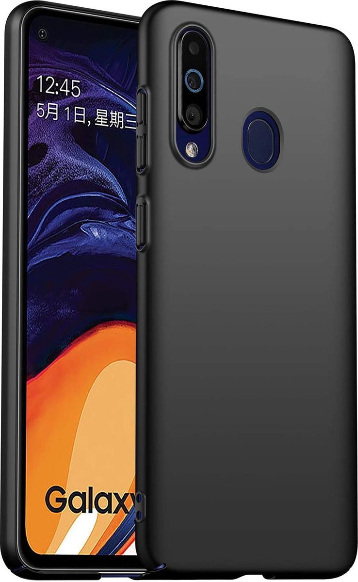 HB Hoesje Geschikt voor Samsung Galaxy A20s - Siliconen Back Cover - Zwart