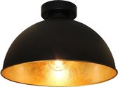 Artdelight - Plafondlamp Curve Ø 31 cm zwart-goud