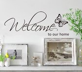 "Welcome to our Home" Muursticker | 71x26cm |