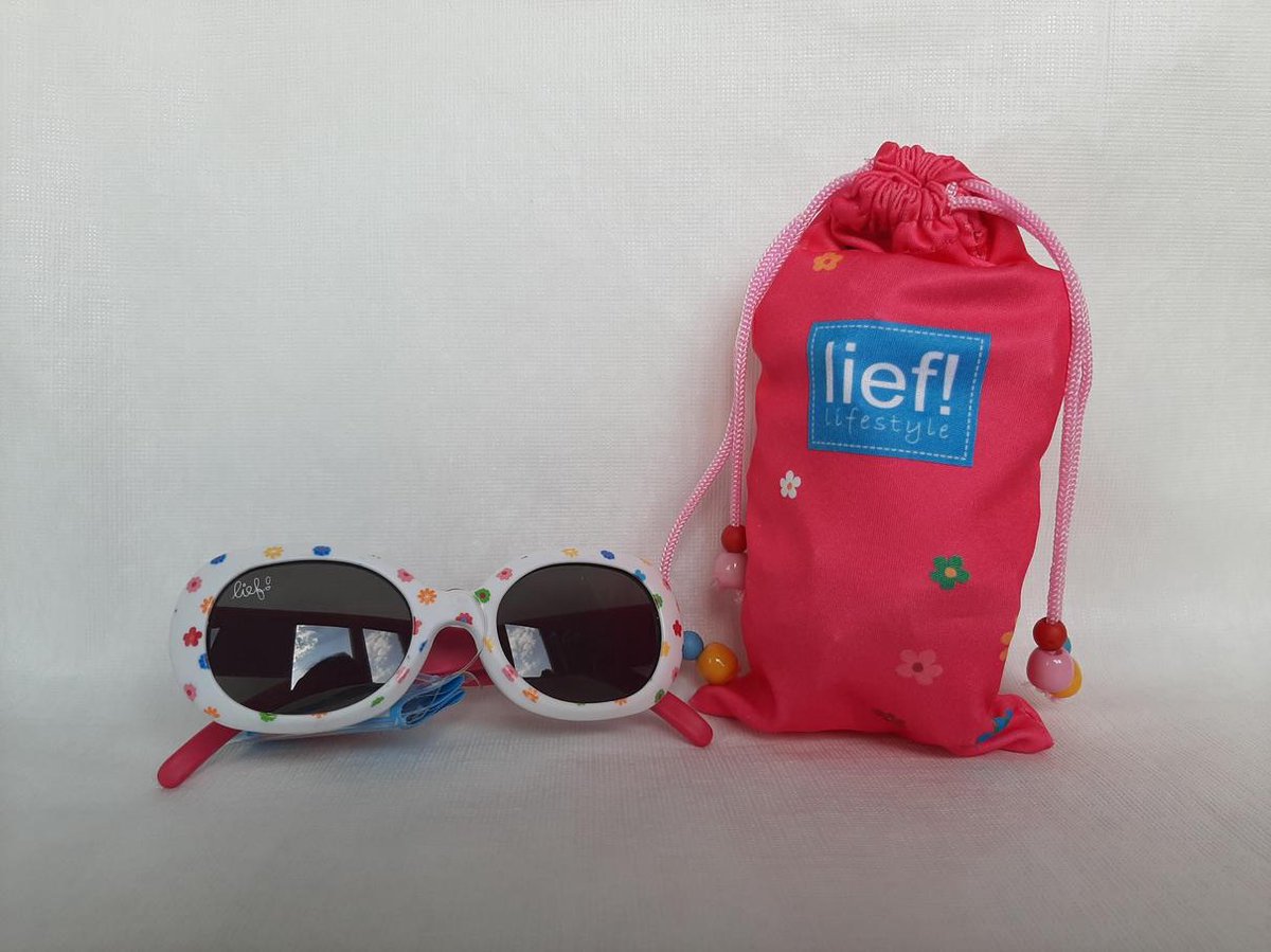 Lief! Lifestyle Baby Ovaal - Zonnebril - Roze / Wit | bol