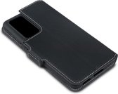 Huawei P40 hoesje - MobyDefend slim-fit extra dunne bookcase - Zwart - GSM Hoesje - Telefoonhoesje Geschikt Voor: Huawei P40