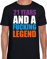 21 year legend / 21 jaar legende cadeau t-shirt zwart heren L