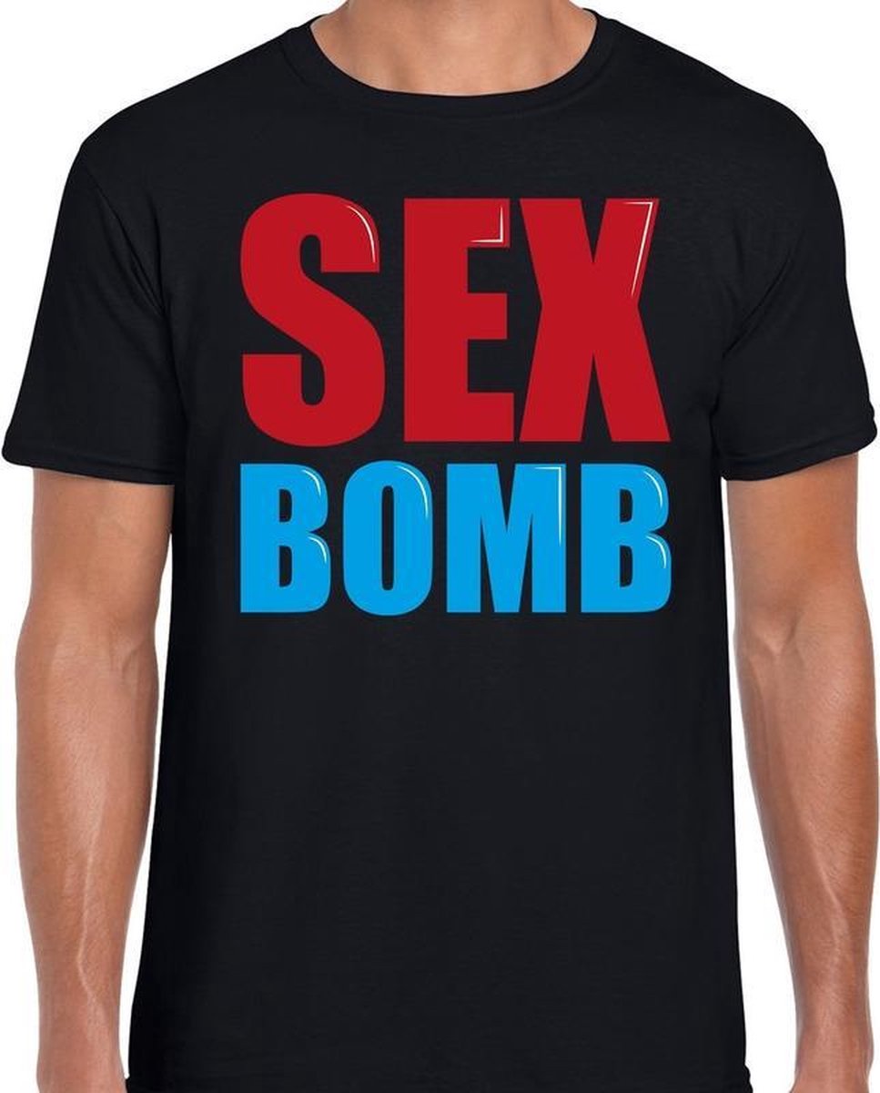 Sex bomb cadeau t-shirt zwart heren - Fun tekst / Verjaardag cadeau / kado  t-shirt M | bol