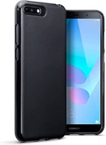 HB Hoesje Geschikt voor Huawei Y6 2018 - Siliconen Back Cover - Zwart