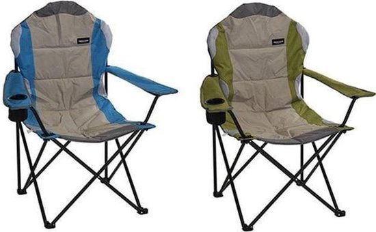 bijnaam Eindeloos Imitatie Campingstoel - opvouwbare stoel - Blauw of Groen - 60x45x110cm - vouwstoel  | bol.com