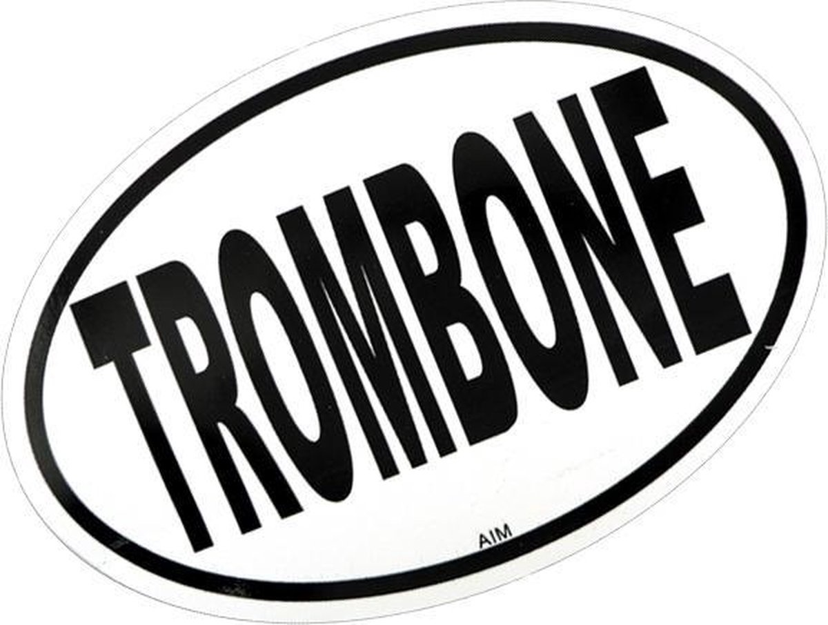 Ovalen sticker Trombone
