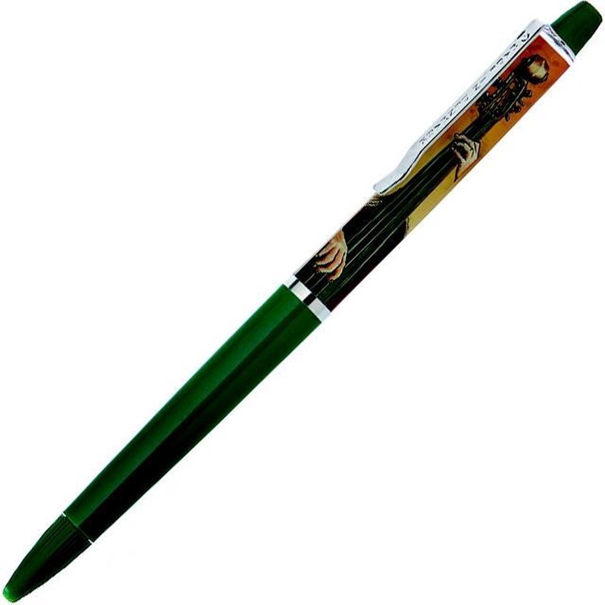 Pen bewegende handen op bas