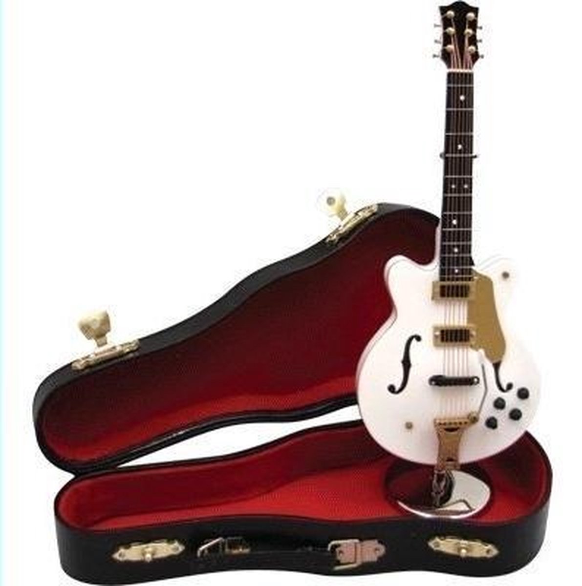 Music Gifts - Miniatuurinstrument Falcon gitaar wit