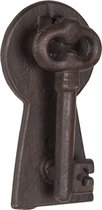 Clé de heurtoir de porte | 13 * 7 * 3 cm | Marron | Le fer | Rond | Clé | Clayre & Eef | 6Y3177