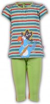Woody Meisjes-Dames Pyjama Groen Gestreept Groen 8 J