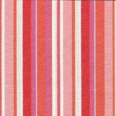 Acrisol Bali Rojo 1023 rood, roze, oranje, wit gestreept stof per meter buitenstoffen, tuinkussens, palletkussens