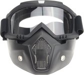 Black goggle mask - helder glas | helm masker - gezichtsmasker