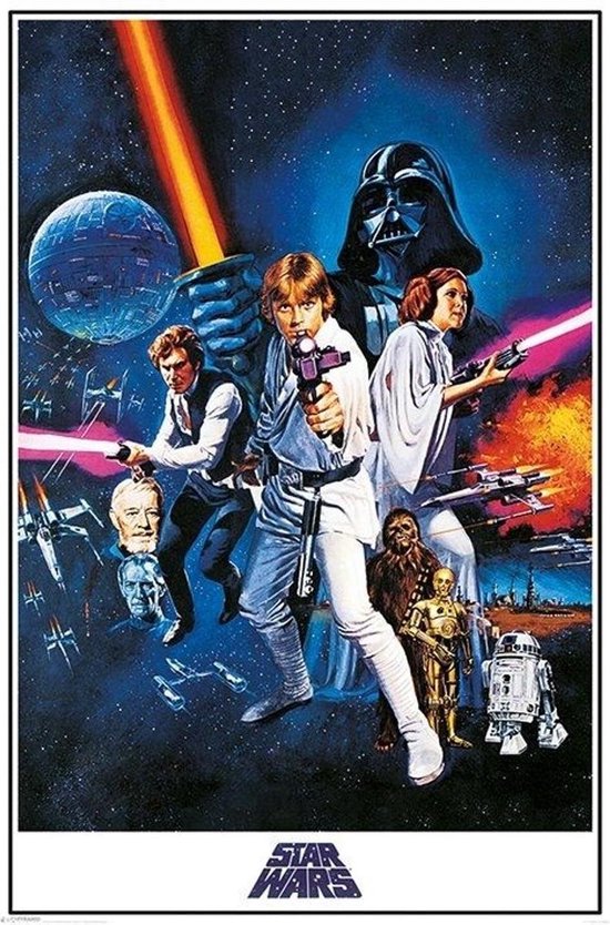 Affiche Star Wars Style 'C' - IV- un nouvel espoir George Lucas-Darth Vader 61 x 91,5 cm