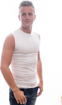 Slater 1700 - Stretch mouwloos T-shirt ronde hals wit M 95% organisch katoen 5% elastan