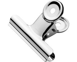 Westcott bulldog klem - 64,8x15mm - metaal - zilver - 10 stuks - papierklem - AC-E10904