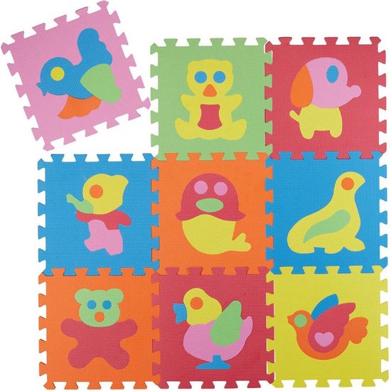 salaris Geruïneerd Percentage Puzzelmat Dieren Afbeeldingen - Speelkleed Voor Kinderen - Foam Speelmat 27  x 27 CM | bol.com