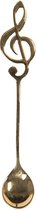 Lepel | 3*15 cm | Goudkleurig | Metaal | muzieksleutel | Clayre & Eef | 64449GO