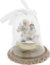 Clayre & Eef Decoratie Hanger Ø 8*8 cm Meerkleurig Kunststof Kersthanger Kerstboomversiering