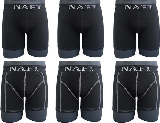 6 stuks katoenen NAFT zwarte boxershorts maat XXL | bol.com