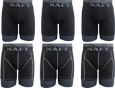 6 stuks katoenen NAFT zwarte boxershorts maat M