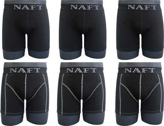 6 stuks katoenen NAFT zwarte boxershorts maat M | bol.com