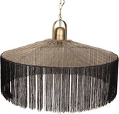 Clayre & Eef Hanglamp 90*90*60/165 cm E27/max 1*40W Goudkleurig, Bruin Ijzer Rond Hanglamp Eettafel Hanglampen Eetkamer