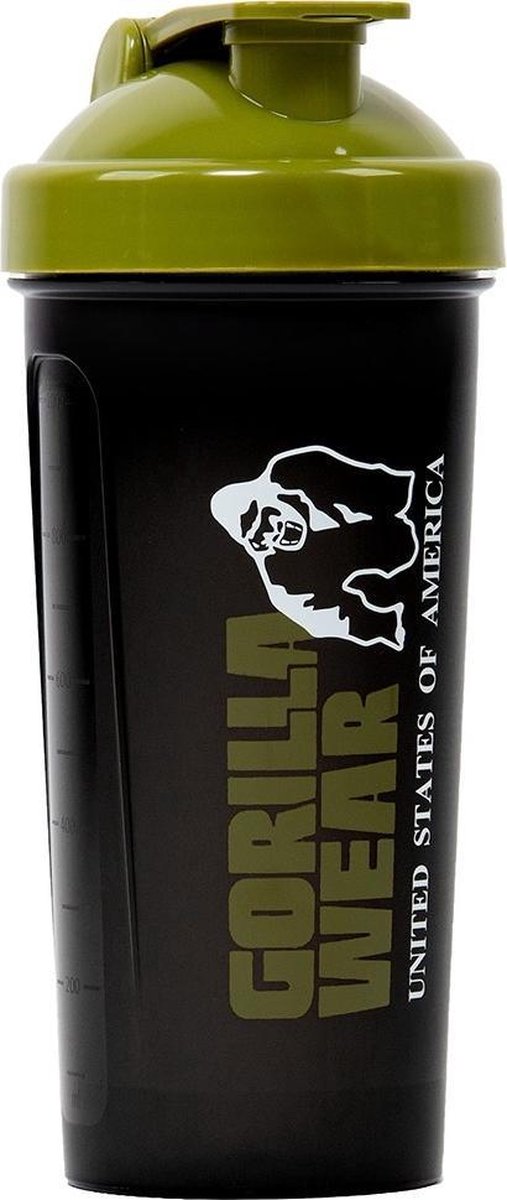 Goedkoopste Gorilla Wear Shaker XXL - Zwart/Legergroen - 1000ml
