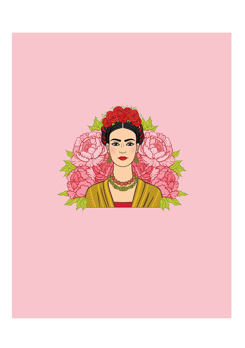 HappyBook - Weekplanner - Geen datum - Planner - Agenda - 52 weken - Hardcover - Frida - Kahlo - Roze - Weekplanning - Business - Lifestyle - Hardcover - Werk - Studie - School - Jaarplanner - Plannen maken - Doelen bereiken - Doelen behalen - Plan