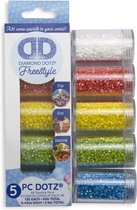 Diamond Painting Losse Steentjes - DDA.013 Diamond Dotz - 5 kleuren pakket - AB kleuren (5001, 5003, 5005, 5006, 5008)