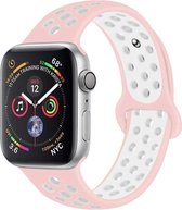 watchbands-shop.nl bandje - bandje geschikt voor Apple Watch Series 1/2/3/4 (42&44mm) - RozeWit