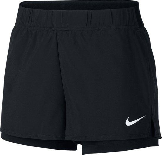 Nike W Nkct Flex Short Sportbroek Dames - Black/(White) - Maat S Nike W Nkct Flex Short Sportbroek Dames - Black/(White) - Maat S