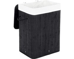 MIRA Home Wasmand – Wasmand – Basic – Bamboe – Zwart - 40x30x60