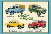 Metalen Wandbord - Land Rover Britain's Most Versatile Vehicle
