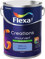 Flexa Creations Muurverf - Extra Mat - Mengkleuren Collectie - 85% Iris  - 5 liter