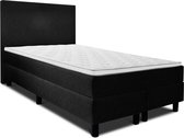 Boxspring Flanny Twijfelaar compleet, merk Olympic Life, 120 x 210 cm, zwart