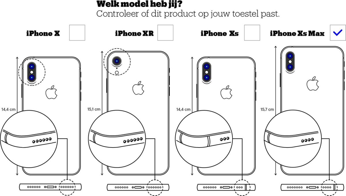 Marmer hoesje iPhone XS Max - Cover - Bruin