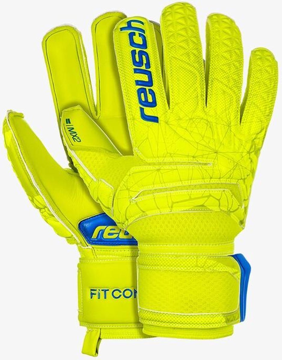Reusch Fit Control Mx2 Heren Keepershandschoenen - Geel/ Limoen - Maat