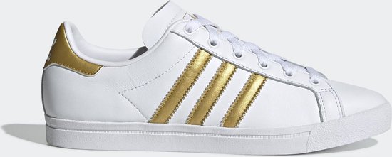 adidas COAST STAR W Dames Sneakers Ftwr White Gold Met. Grey One F17 bol