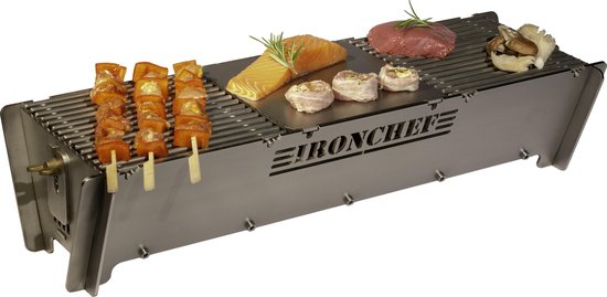 IRONCHEF HOUTSKOOL BARBECUE BBQ-L RVS