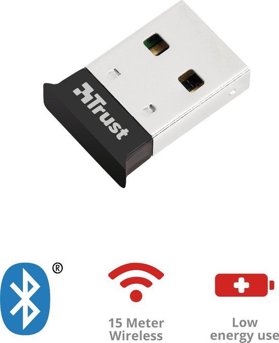 Trust Manga - Bluetooth 4.0 USB Adapter - Ultra Klein Formaat - max 15  meter | bol.com