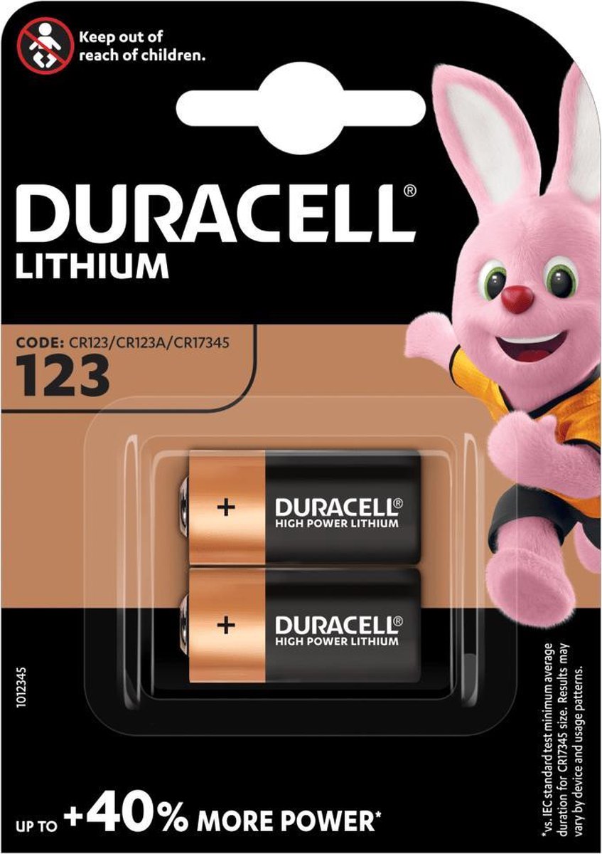 Duracell Ultra Photo CR123A - 2 stuks