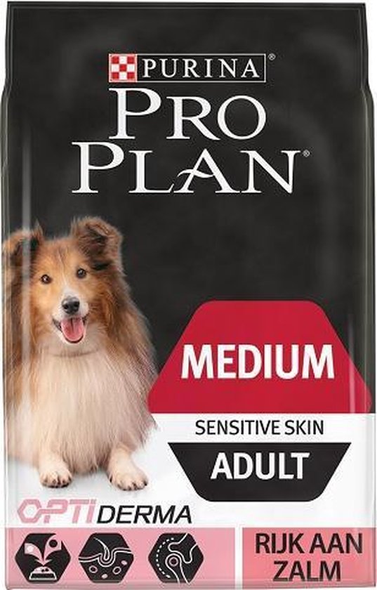 Pro Plan Medium Adult Sensitive Skin - Zalm - Hondenvoer - 14 kg