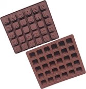 ProductGoods - Siliconen Chocoladevorm Alfabet Groot - Fondant Bonbonvorm - ijsblokvormpjes