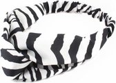 Satijnen haarband met zebra/dieren print