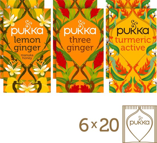 Pukka Ginger Mix Thee - 6 theedoosjes - Voordeelverpakking